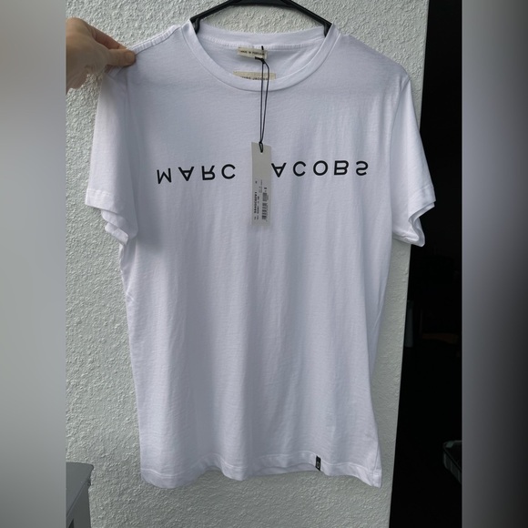 Marc Jacob’s T Shirt Women Oversized S White Logo Cotton - Picture 1 of 7
